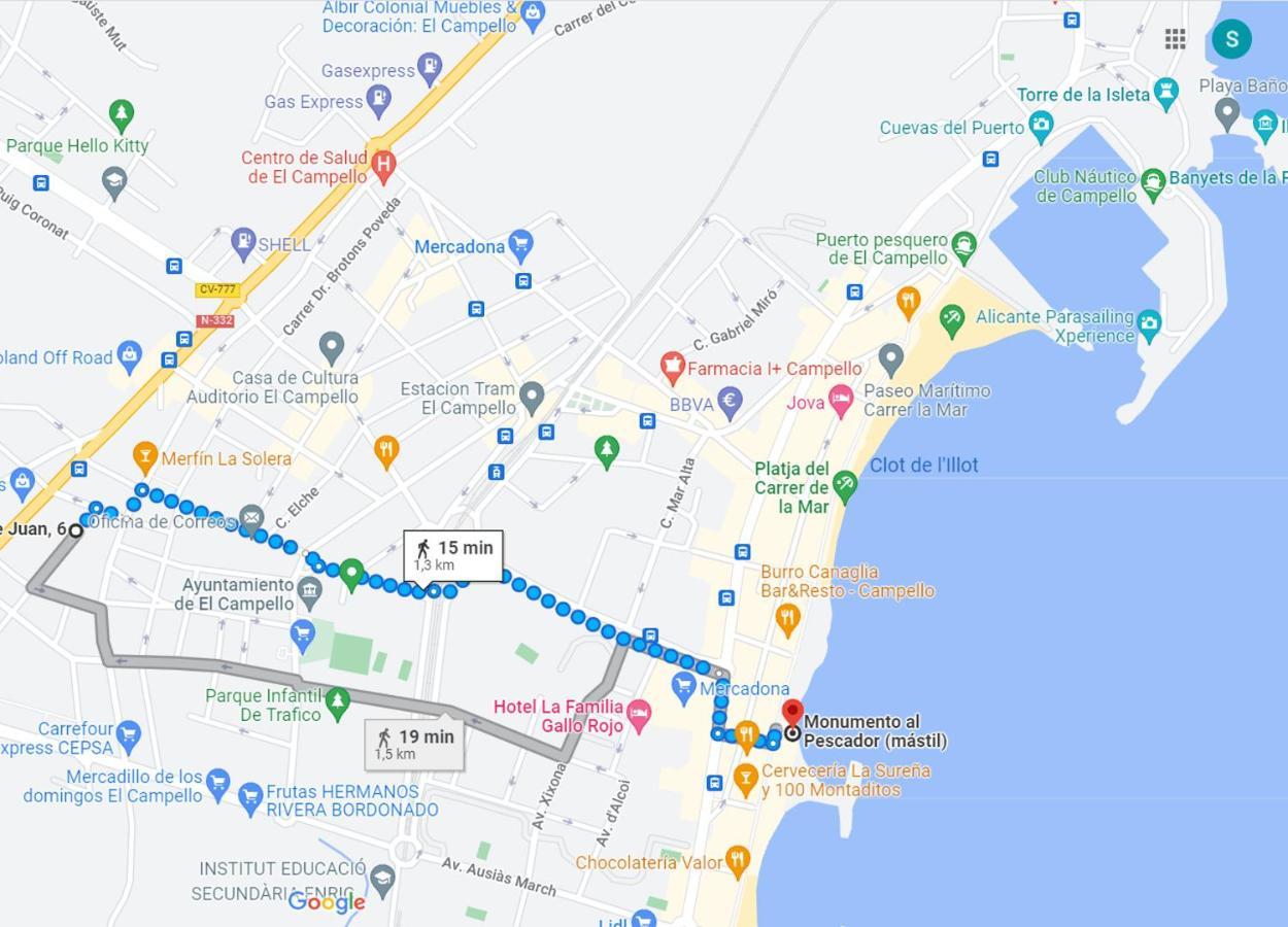 Apartamento con patio, piscina y parking privado El Campello Esterno foto